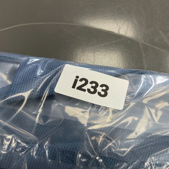 NWOT Modern Ambition Men's L Polo Shirt Blue Polyester & Organic Cotton Pattern - Picture 8 of 8